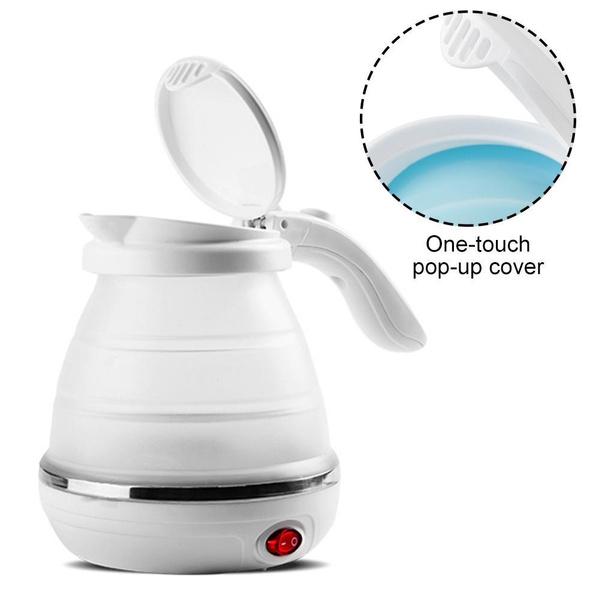 Silicone Foldable Collapsible Electric Water Kettle Camping  Boiler