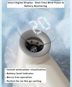 Load image into Gallery viewer, High Speed Handheld Fan, 5-Speed, 3000mAh, Digital Display, Model N610
