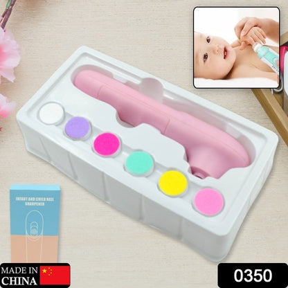 6 In1 Electric Manicure Nail Sharpener For Babies And Children Baby Nail Cutter Manicure With 6 Grinding Heads Electric Baby Nail File Electric Nail Clipper Toddler Nail Scissors Dropshipping