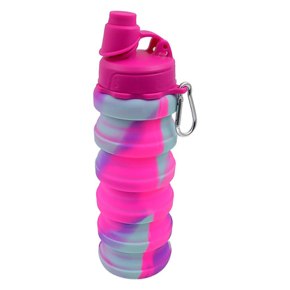 Silicone Foldable Water Bottle (1 Pc  24 Cm Foldable  500 Ml)