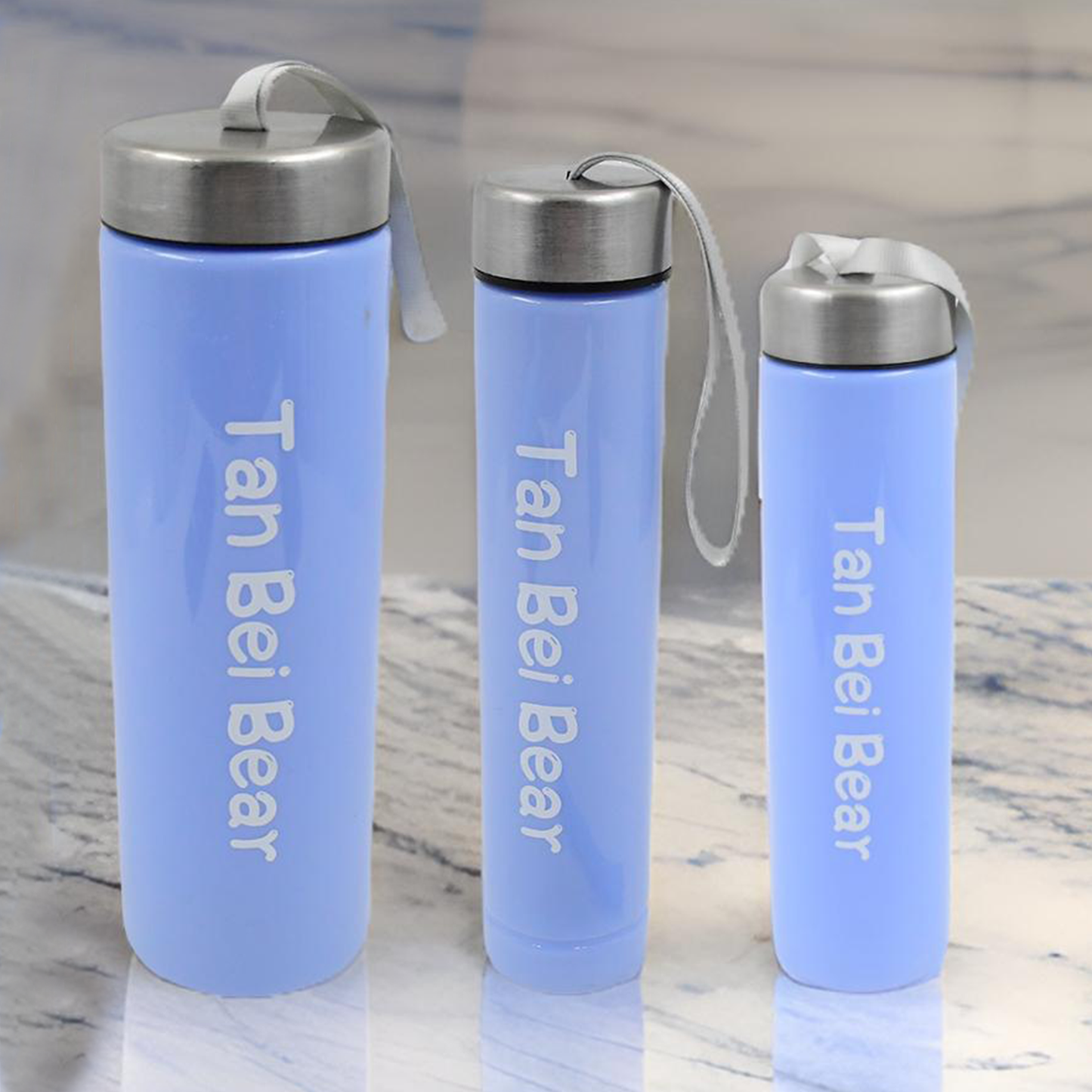 Plastic Water Bottle 3 Different Size Bottle  1 Pc Tumbler With Straw (4 Pc Set)