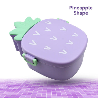 Pineapple Shaped Lunch Box With Compartments Lunch Food Container With Box Portable Lid School  Kids Lunch Box