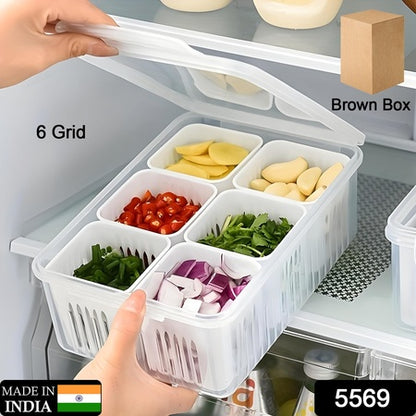 Fridge Storage Boxes Freezer Storage Containers Container For Kitchen Storage Set Storage In Kitchen Vegetable Storage Draining Crisper Refrigerator Food Box (1 Pc)